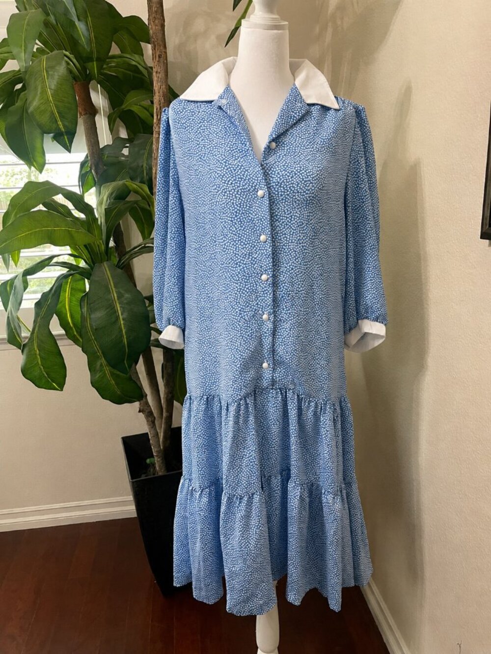 Vintage Bullock’s Wilshire Wynshire 80s Drop Waist Dress Size 10